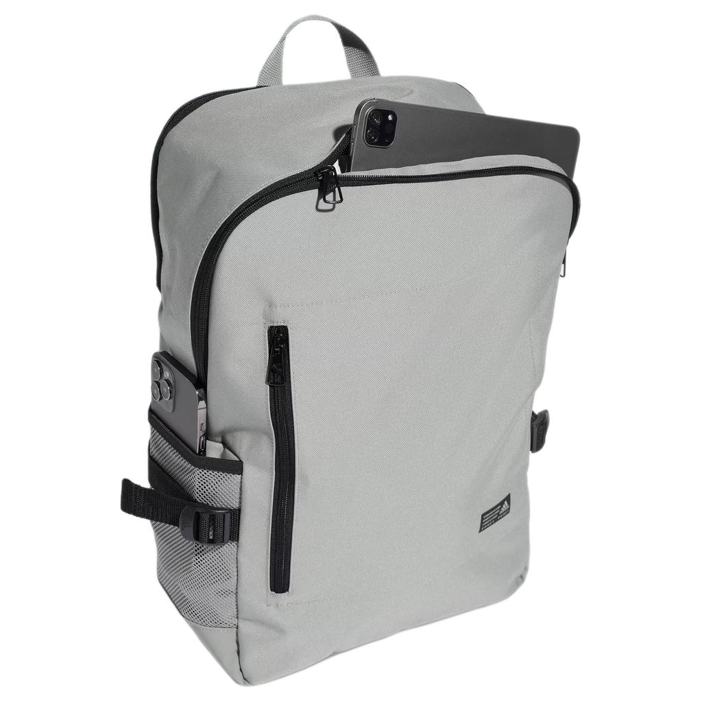 Adidas Recycled Polyester Backpack Unisex Gray Adidas JZ4796