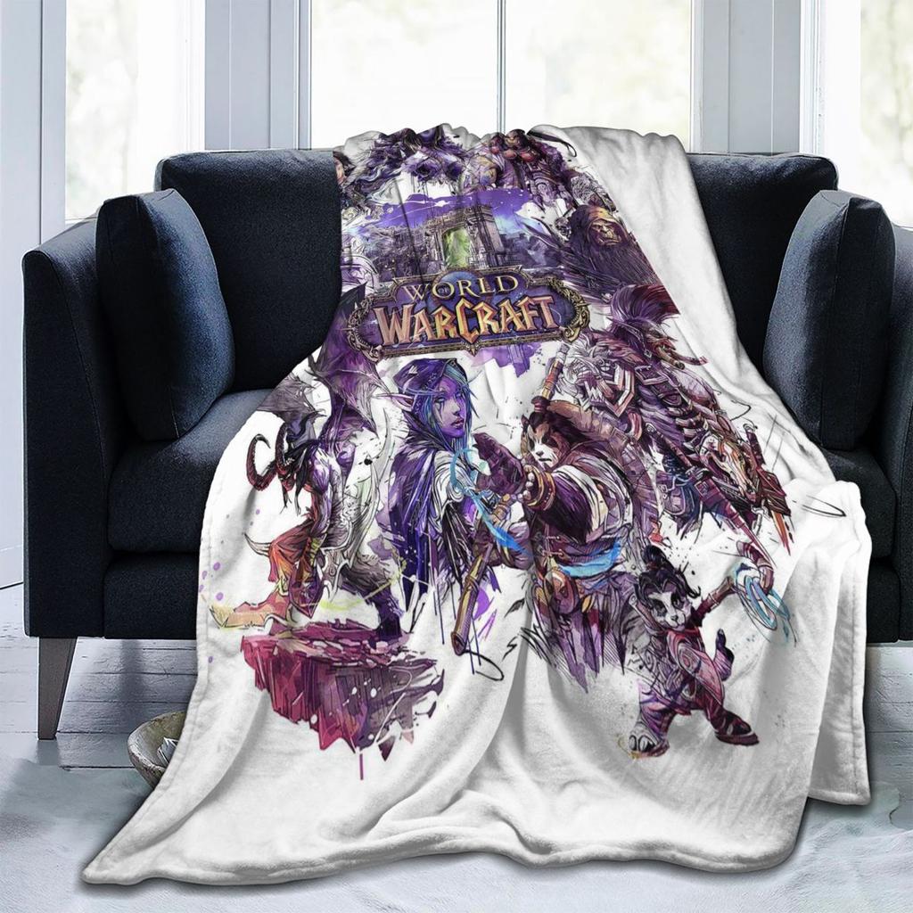 Game World Of Warcraft  Blankets Fleece Sofa Throw Blanket Multi-function for Couch Bedding Outdoor Throws Bedspread Quilt