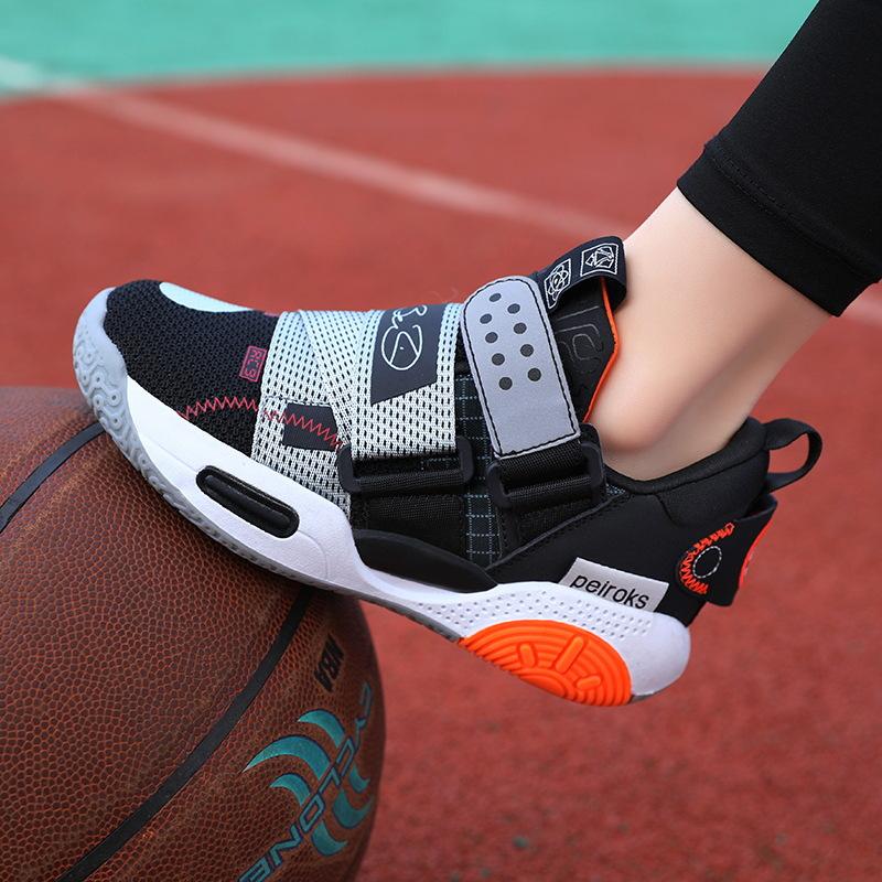 Boys shoes autumn new children's basketball shoes boys sports shoes medium and older children's mesh breathable student sneakers