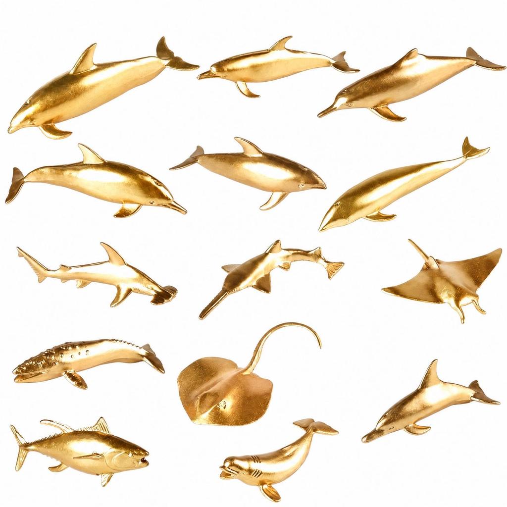14 Pieces Colored Animal Figurines Educational Freestanding 3D Detailed for Kids,