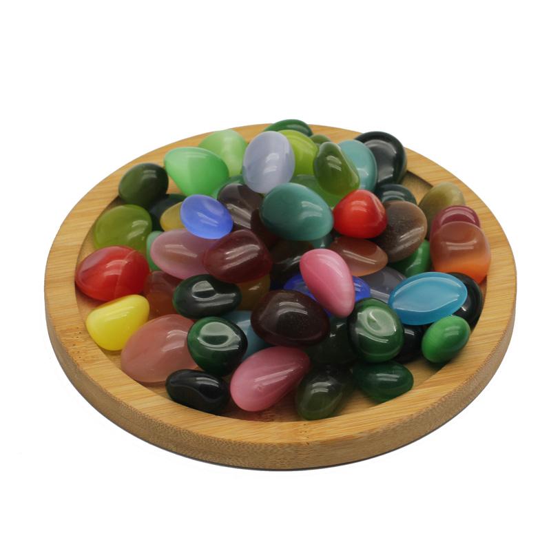 DIY Natural Crystals Healing Stones Gemstone Cat s Eye Rock Spiritual Meditation Tumble Stones for Fengshui Ornaments 20-30mm