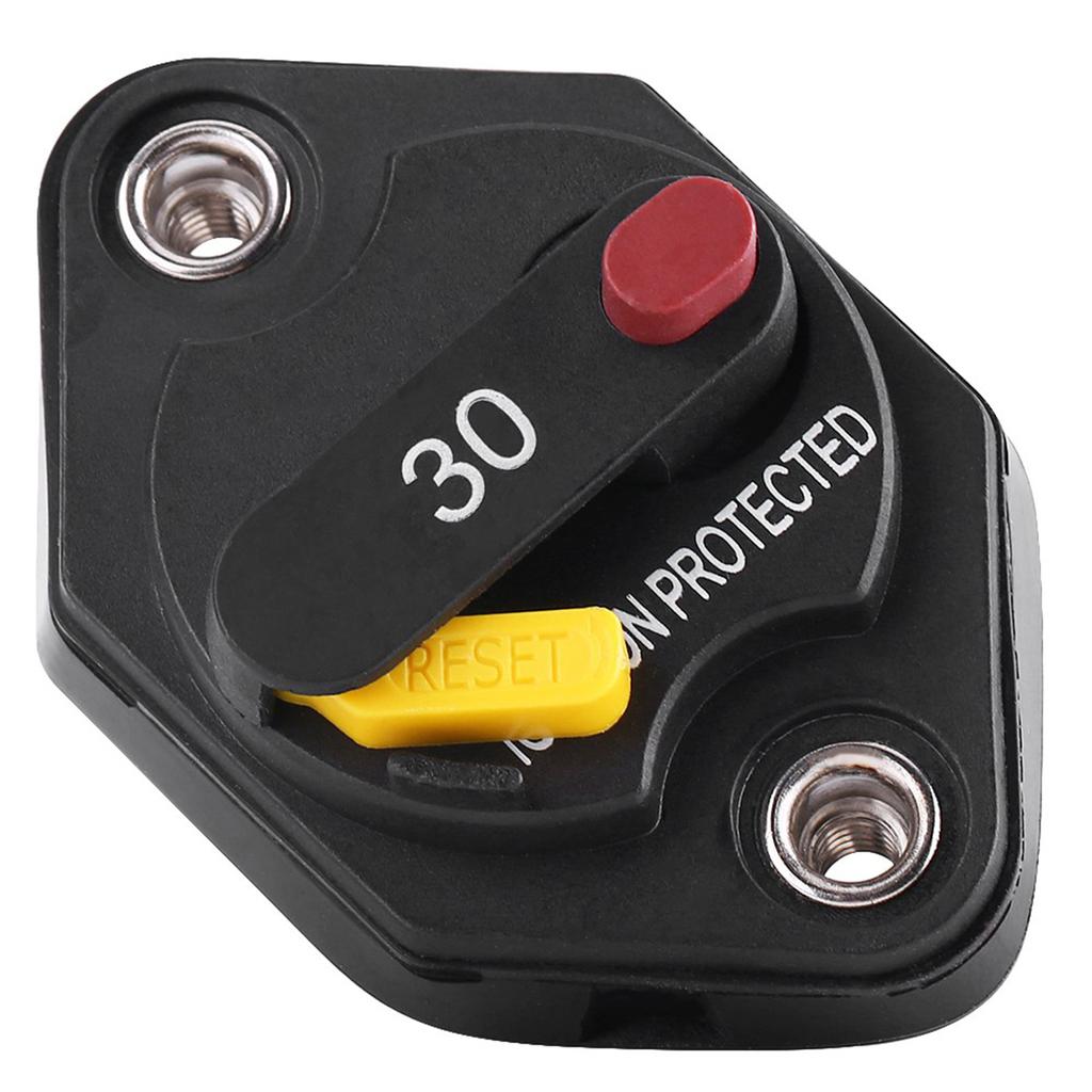 30 Amp Manual Reset Circuit Breaker Switch Car Boat Fuse Holder Waterproof