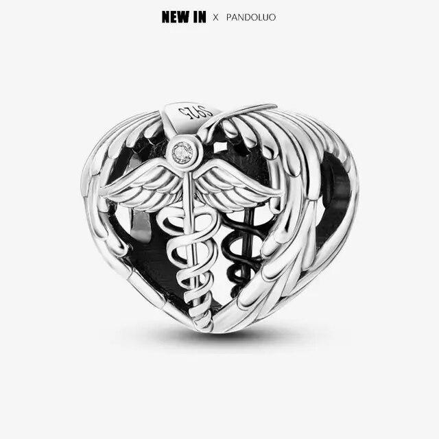 2024 Original New In Fairy Tale Town Series Round Heart Shaped Beads FitNew Bracelet 925 Silver Women Bead DIY Jewelry Gift