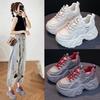 Shoes women's spring new versatile breathable sports casual shoes muffin thick-soled small inner height-increasing shoes