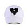 Black Bowknot Glitter Casual Daily Baseball Cap Fashion Unisex Sunhat Womens Outdoor Sports Snapback Cap