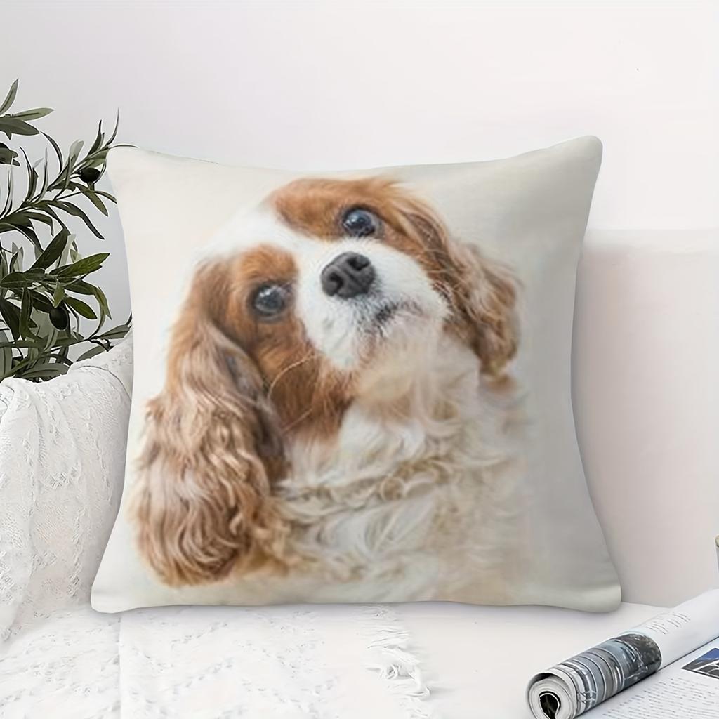 Dog Lover Pet Pillow Case Cushion Cover Throw Pillow Square Decorative Home Decor Gift for Dog Owner