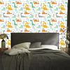 Wallpaper Colorful Dinosaurs Mountains and Nature for Living Room and Bedroom 50x1000