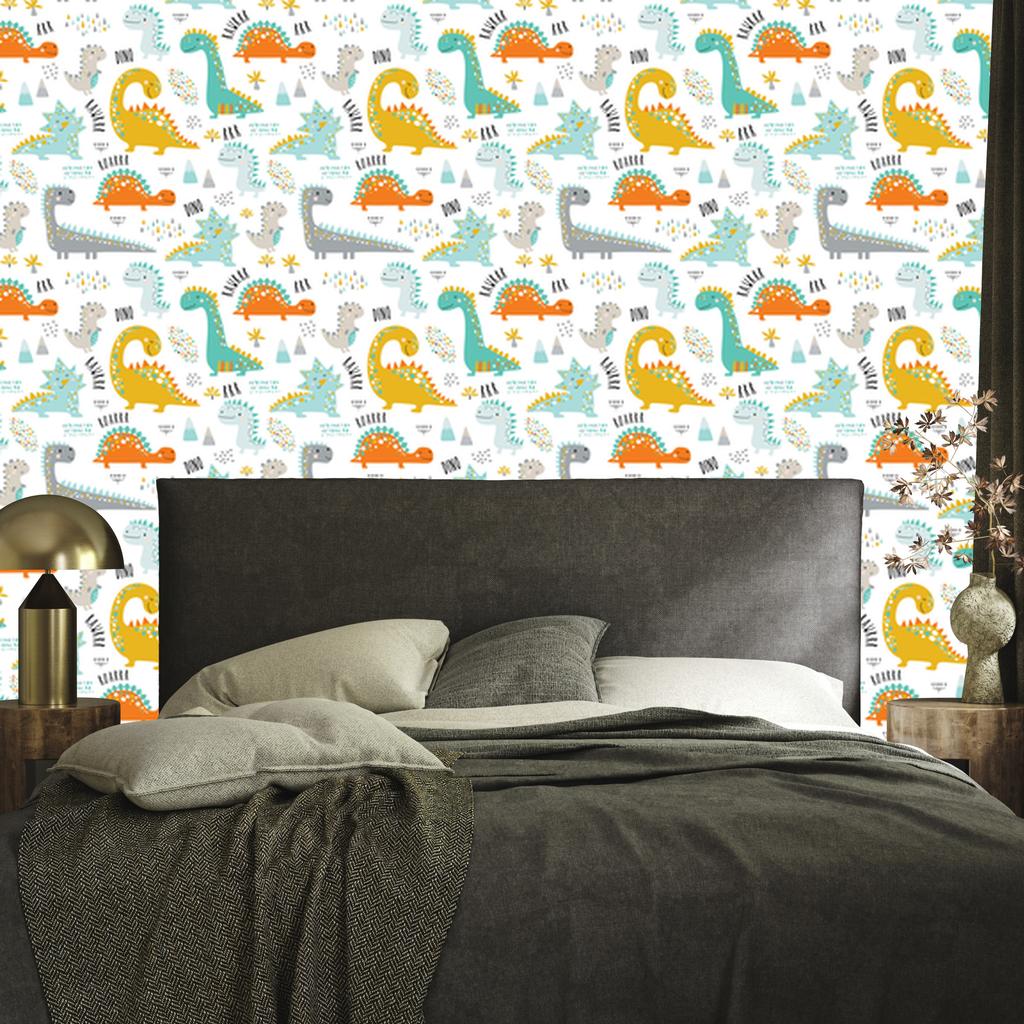 Wallpaper Colorful Dinosaurs Mountains and Nature for Living Room and Bedroom 50x1000