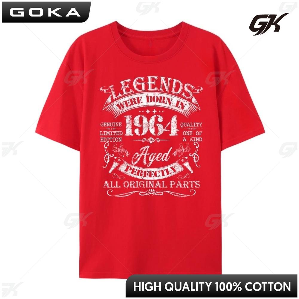 Legends Were Born In 1964 Years Old Birthday New T Shirt Printed Graphic TShirt Thanksgiving Round Short Sleeved