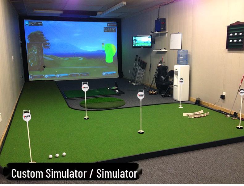 PGM Indoor Golf Set with Interlocking Green for Office, Home, and Outdoor Practice