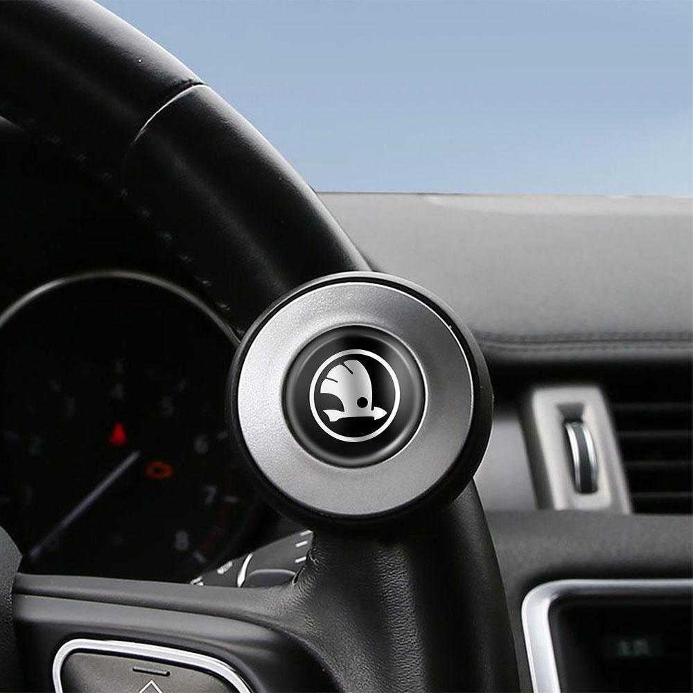 XNHX9 Car Steering Wheel Turning Booster Spinner Knob Power Handle Accessories For Skoda Octavia Fabia Kamiq Kapoq Kodiaq Superb Rapid