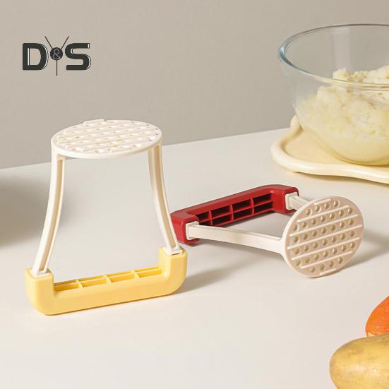 Ruční lis na brambory s ergonomickou rukojetí, voštinový kulatý otvor, lis na bramborovou kaši, multifunkční kuchyňský nástroj na fazole a zeleninu