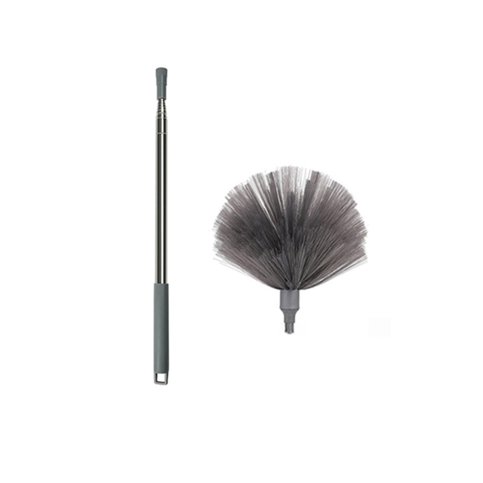 Spider Web Broom Two Piece Set with Extendable Handle and Flexible Bristles for Efficient Dust and Debris Removal Indoor and Outdoor Cleaning Tool One Size