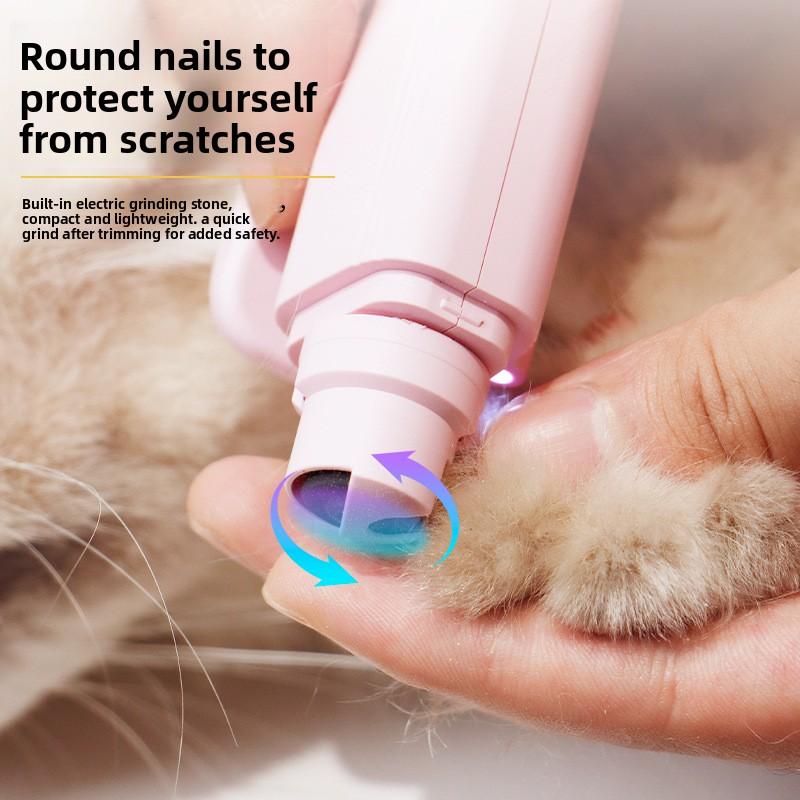 Pet Nail Clipper - Cat Nail Clipper - Stainless Steel - LED - Electric Nail Grinder - Two-in-one - Suitable for Cats and Dogs - Universal Nail Clipper