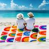 1pc, Rainbow Theme Extra Large Soft Beach Towel,Multicolor Arc Print Pattern, Microfiber Bath Towel,Quick-Drying,Super Absorbent