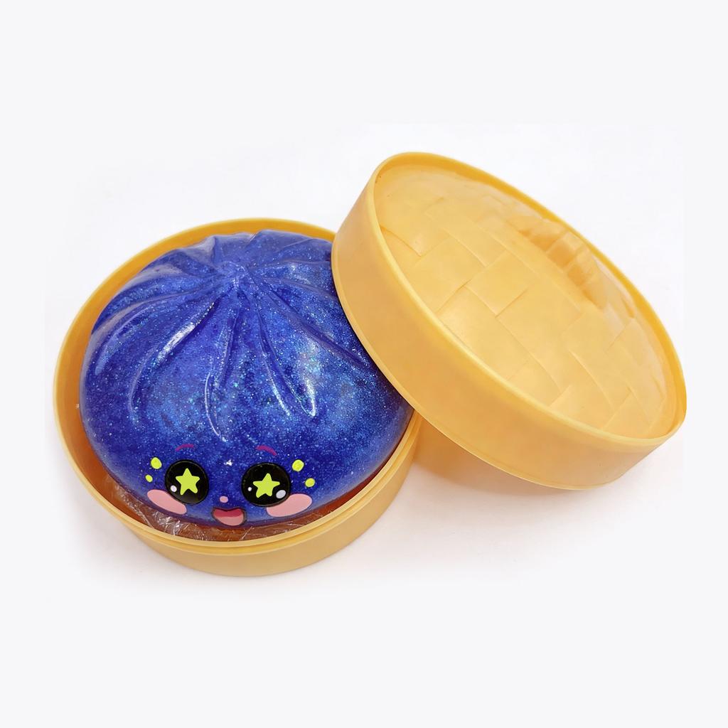 Colorful Glitter Simulated Dumpling Squishy Toy –Slow Rebound Soft Pinch Decompression Reliever Anxiety Relaxation Birthday Gift