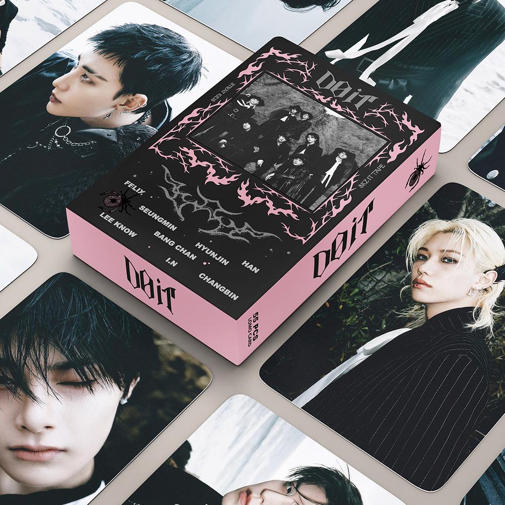 55Pcs Straykids Collection Card  New Do It Celebrity Photo Card Peripheral Lomo Small Card