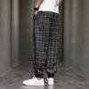 Men Cotton Linen Pants for Men Trend Disc Buckle Hallen Pants Man Spring Summer Comfortable Breathable Casual Pants