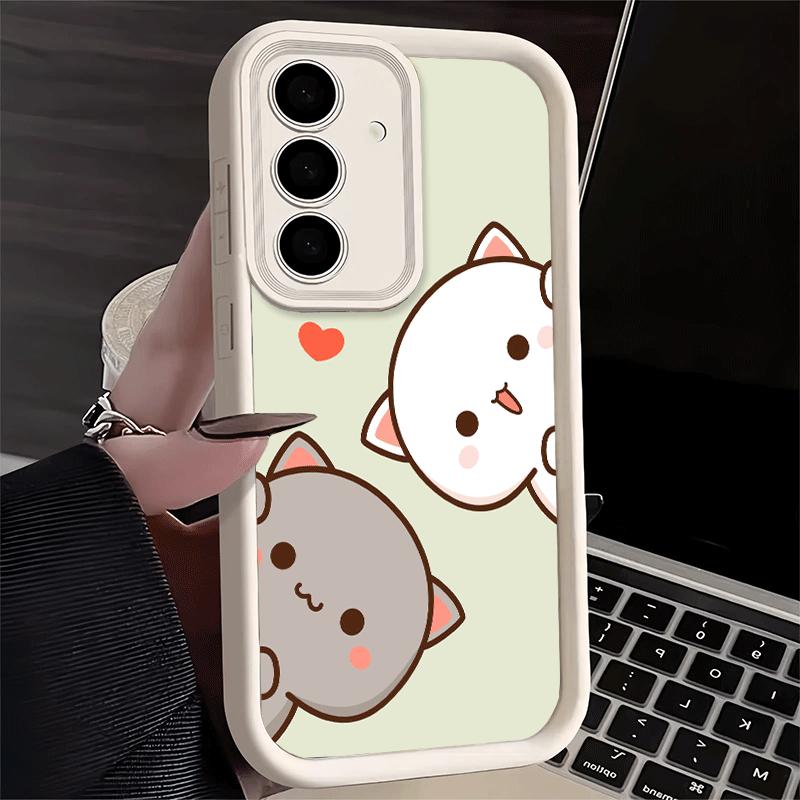 Phone Case for Samsung Galaxy A17 A16 A15 A14 A13 Cartoon Cute Peach Goma A56 A36 A26 A55 A35 A25 A54 A34 A24 A53 A33 A23 A07 A0