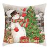 New Christmas Pillowcase Santa Claus Snowman Print Elk House Decoration Festive Pillowcase