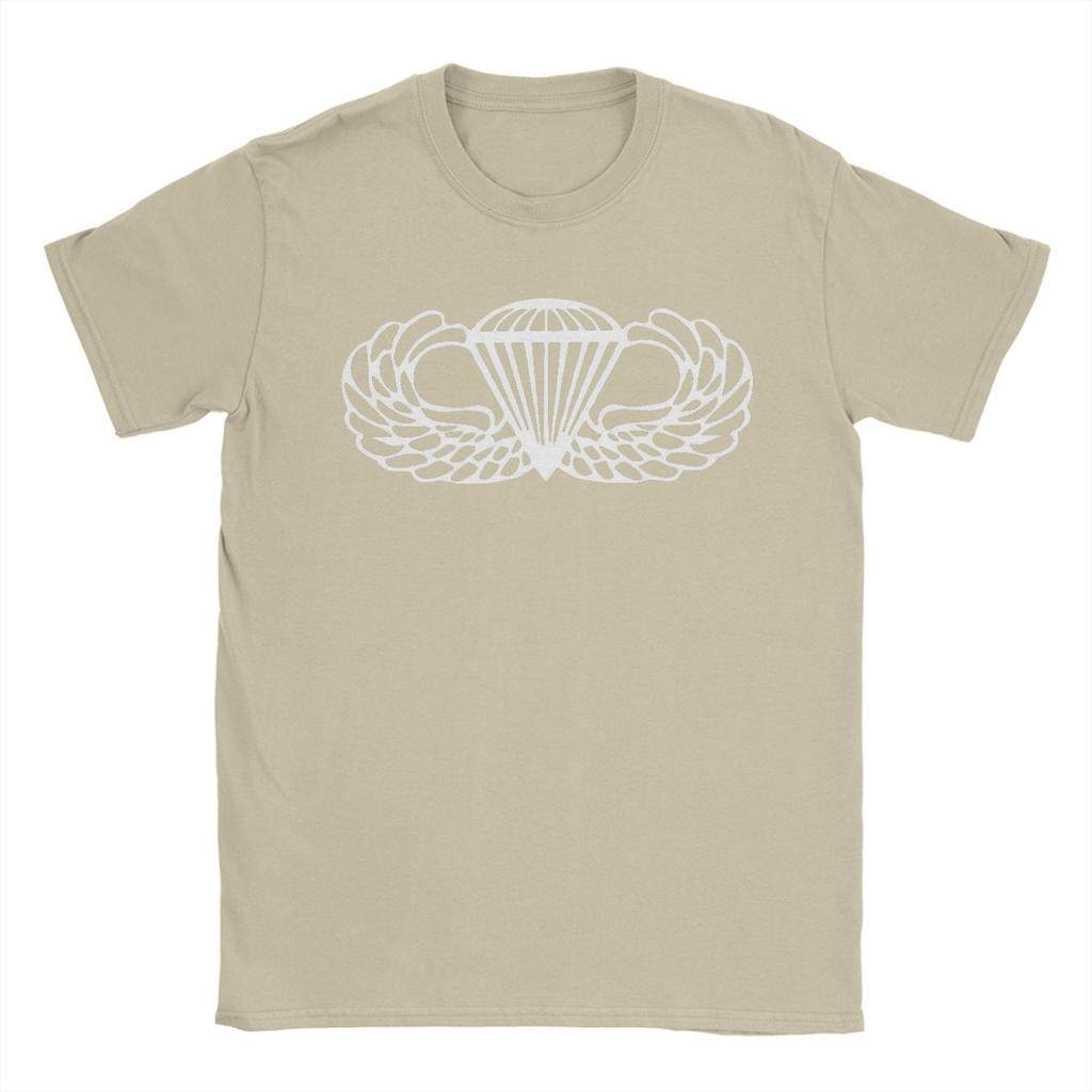 Army Parachute Wings Badge Airborne Cotton T Shirts  Novelty Tshirt for Man Beach Y2K Classic Pattern Short Sleeve Tops
