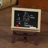 Miniature Blackboard Chalkboard W/ Easel Dollhouse Classroom Accessory