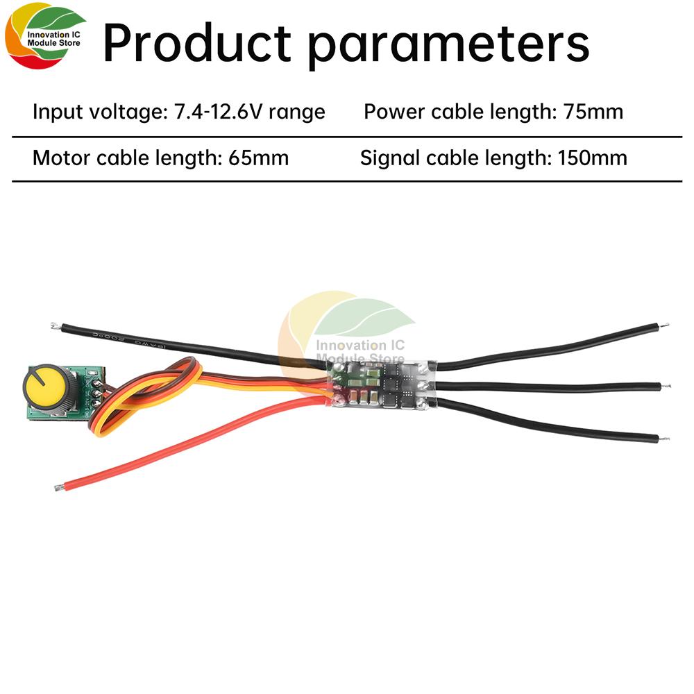 Brushless ESC Bidirectional 20-30A High Current Miniaturized Motor Controller for DIY Fans Drills Power Tools