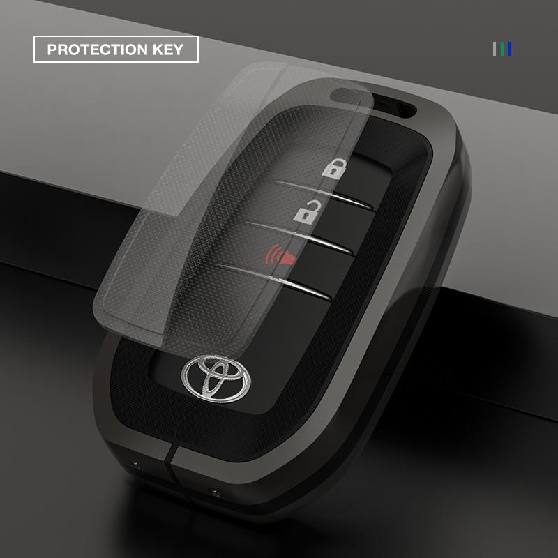 Zinklegierung TPU Auto Fernbedienung Schlüsselhülle Case Zubehör Für Toyota RAV4 Highland Coralla Hilux Fortuner Land Cruiser Camry Crown