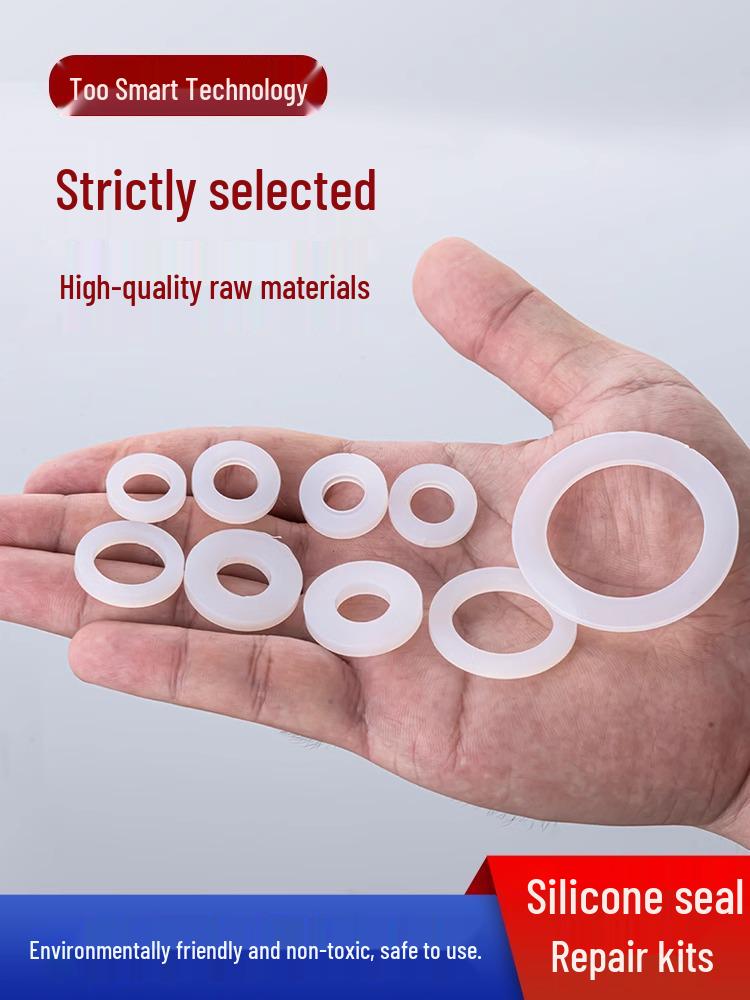 High-Temperature Resistant Silicone Gasket Washer, 46-1 Inch Flat O-Ring Seal for Faucet, Shower, Water Meter, Hose Accessories