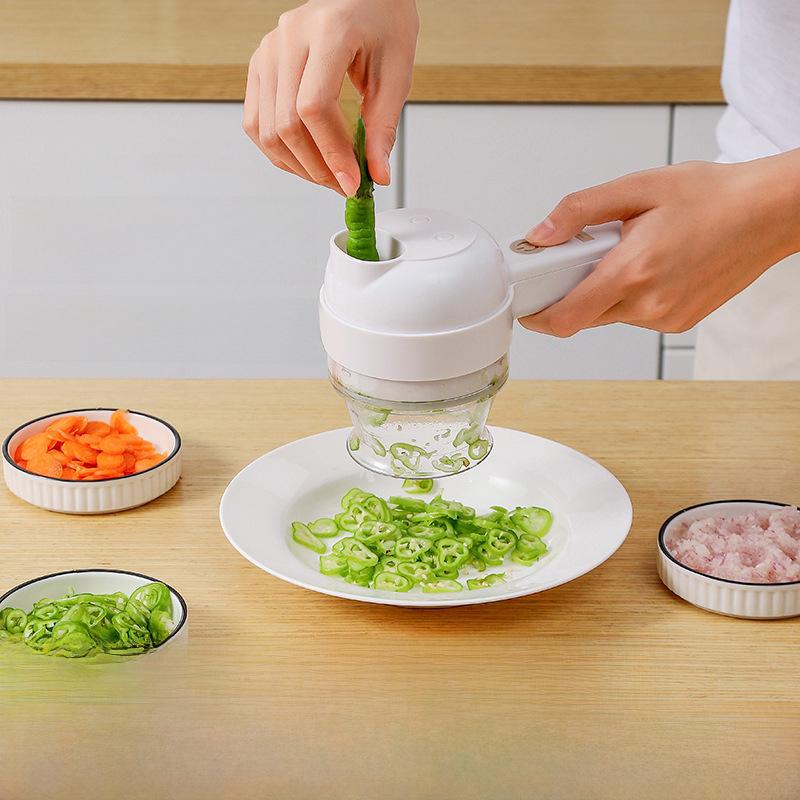 Electric Multi-Function Vegetable Cutter & Garlic Pounder