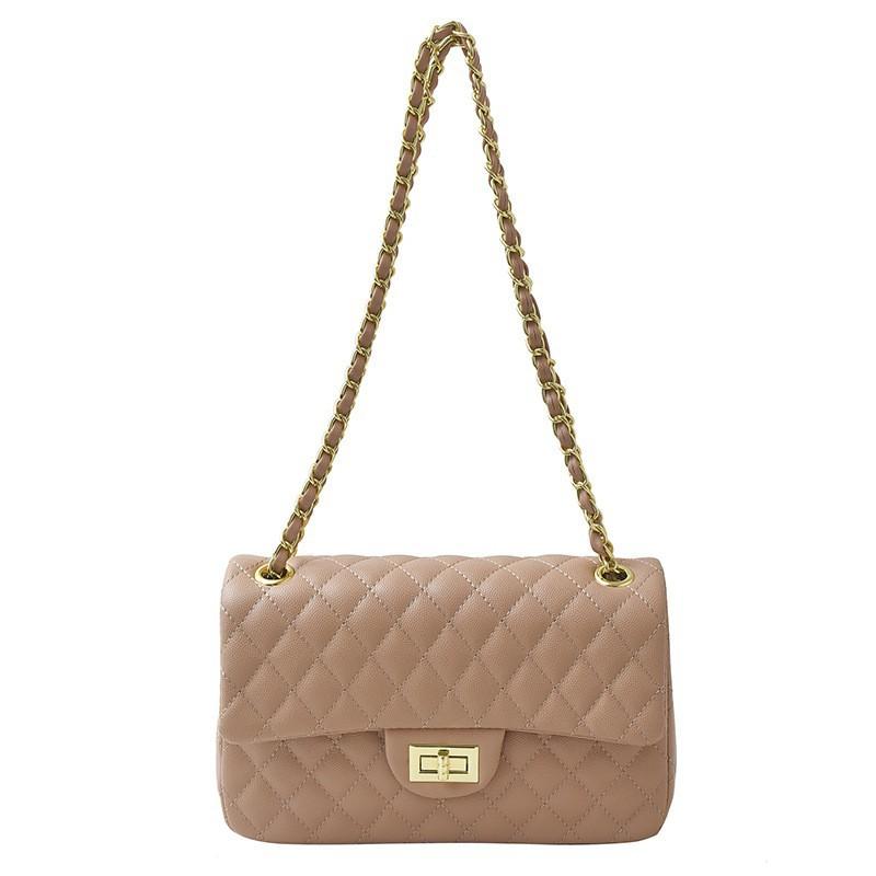 Fashionable Small Square Bag Niche Texture Shoulder 2026 New Style Diamond-grid Chain Women's One-shoulder Cross-body