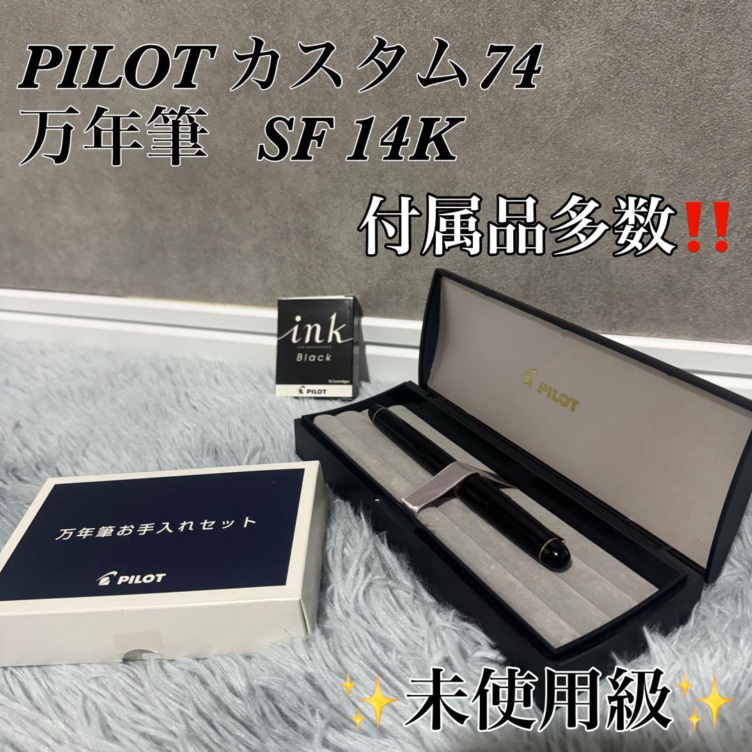 Unused level PILOT Custom 74 fountain pen dark brown EF 14K