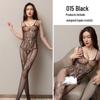 Black Open-Crotch Fishnet Stockings - No Need To Remove, Sleek and Sexy One-Piece, Perfect for a Seductive Night In.