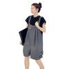 French Summer Women's Slim Korean Style Wide-Leg Casual Overall Shorts