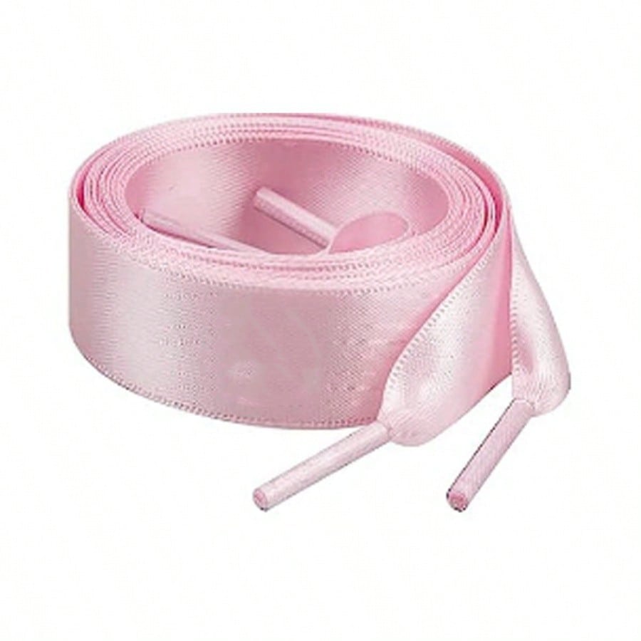 1 Pair Flat Satin Ribbon Shoelaces Colorful Silk Shoestrings Wide Shoe Laces for Sneakers Skate Shoes Boots Sport Shoes Y2K Summer Daily Wear