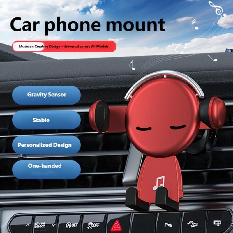 Car Phone Holder Car Air Vent Mount Holder for 4.7-6.7in Device Auto Clamping Phone Stand 360 Degree Rotating Bracket
