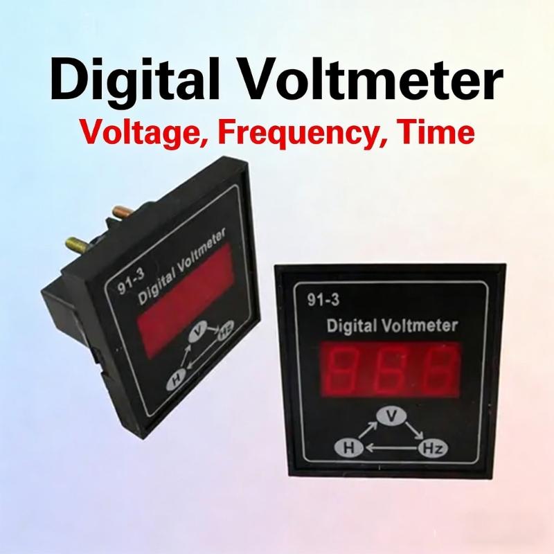 High Precisions Voltage Gauge For Generators Single Phase 3 Phase Voltage Meter With Clear LED Screen