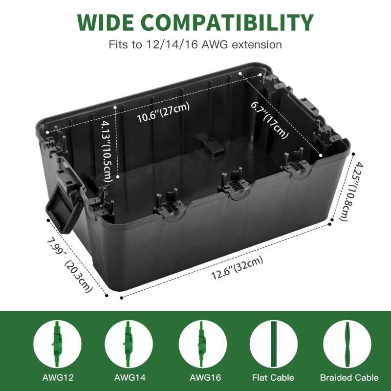 Outdoor Electrical Housing 7 Cable Slot IP54 Dustproof Design Electrical Box