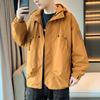 Men's Jacket Casual Spring and Autumn High School College Student Plus Size Premium Jacket Hooded Tooling Jacket