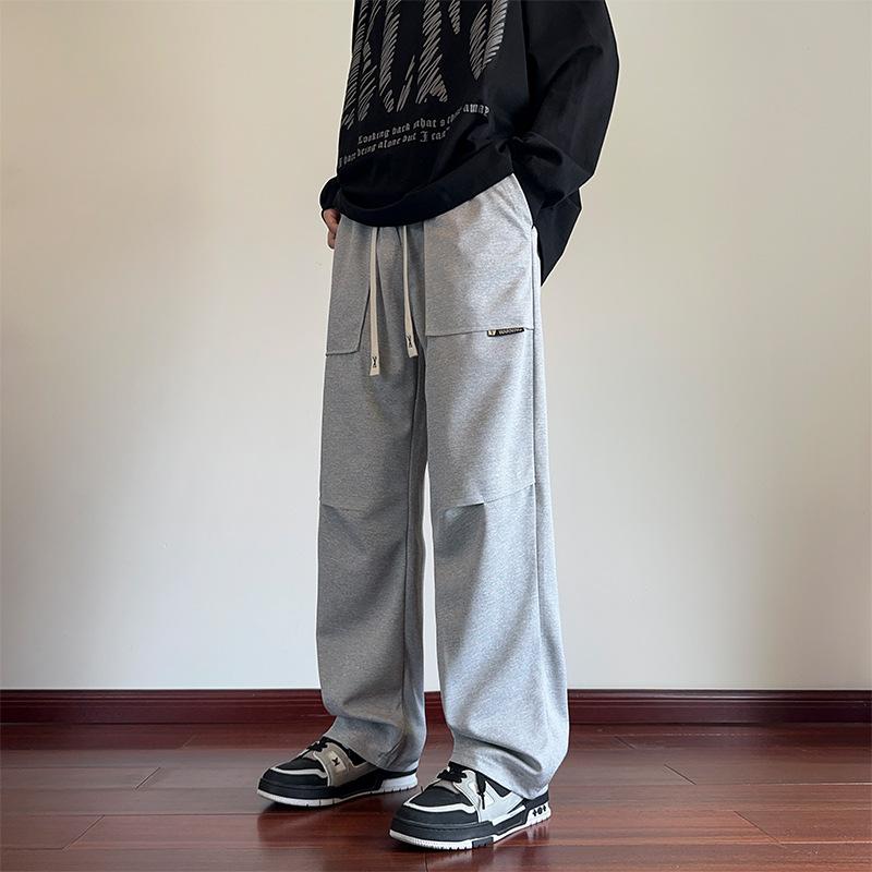 Men's Spring and Autumn Casual Trousers Men's Trousers Floor Pants Loose Versatile Wide Leg Sweatpants