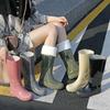 Rain Shoes Tall Tube Women's New Fashion Outer Wear Flat-bottomed Long Tube Water Shoes Waterproof and Non-slip Overshoes Rain Boots