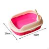 Cat Anti Splashing Kitten Potty Toilet Semi Enclosed High Sided Sandbox Bedpan for Indoor Cats,