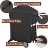 Black Dust Cover Fade Resistant Gas 54*76*69cm For Weber Q1000/Q2000 Series Garden Grill Cover Outdoor Cooking Outdoor Living