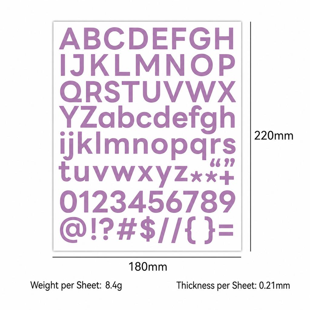 Craft Scrapbooking Stickers Vibrant Vinyl Alphabet Stickers Self-Adhesive Stickers Strong Adhesion For Laptop Decoration Home