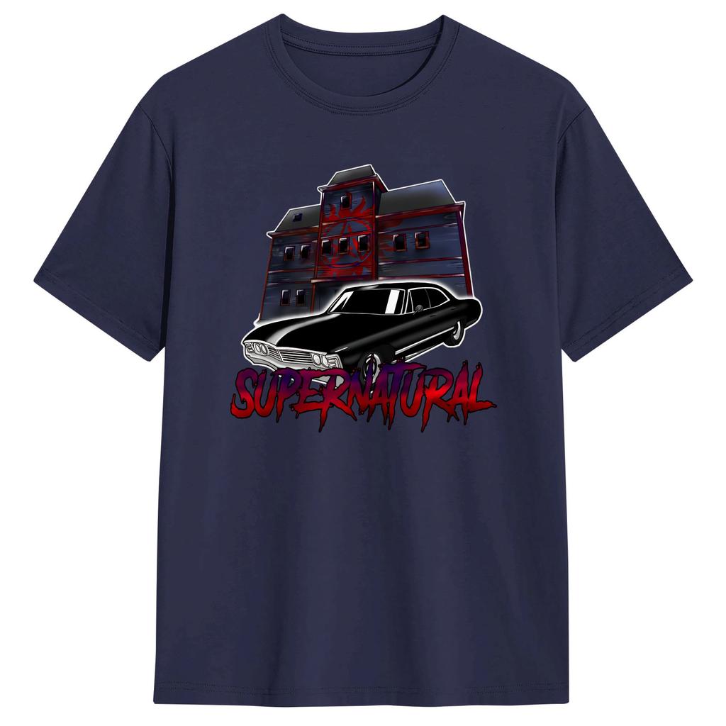 SupernaturAl Impala TShirt Summer Cotton T Shirts For Male Hip Hop Pattern Tshirt Short Sleeve Classic Tees
