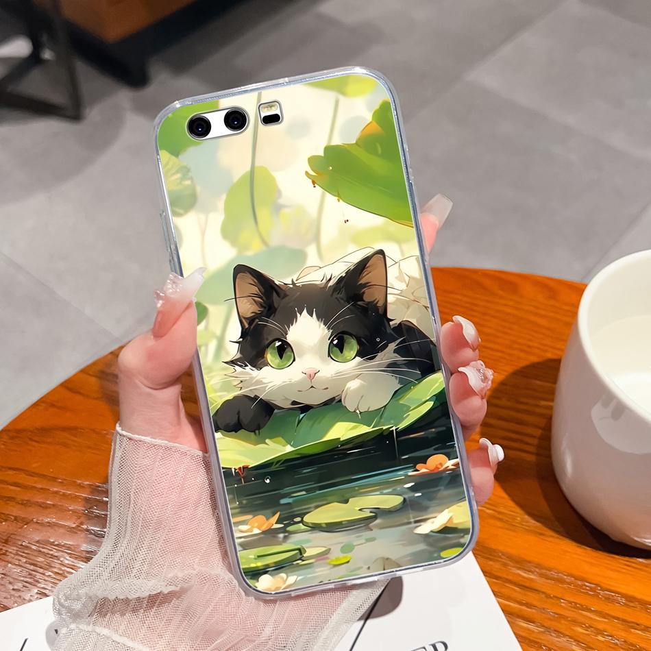 

For Huawei P10 Lite P10 Plus Phone Case Leisure Style Patterns Soft Silicone TPU Clear Lightweight Cover For Huawei P 10+ Funda Huawei P10