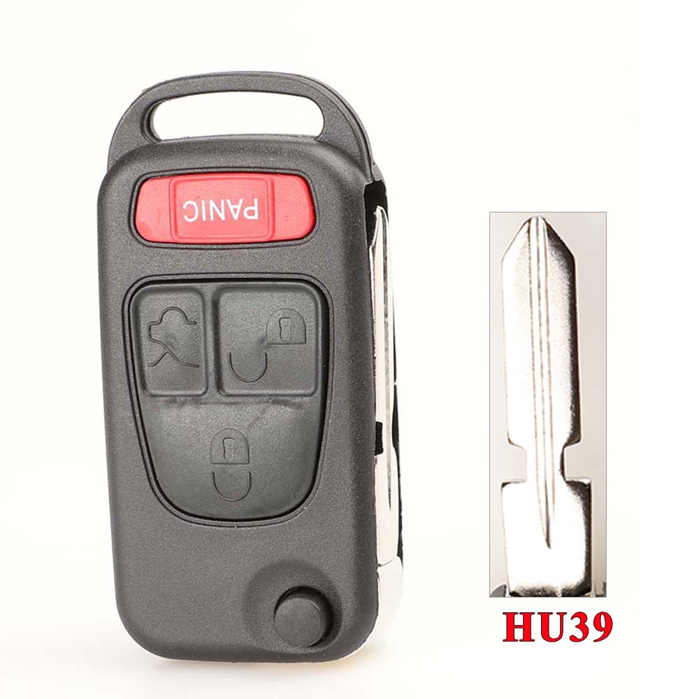 Jingyuqin Flip Folding Remote Key Shell 1/2/3/4 Button for Mercedes Benz SLK E113 A C E S W168 W124 W202 W203 Auto Car Key Case