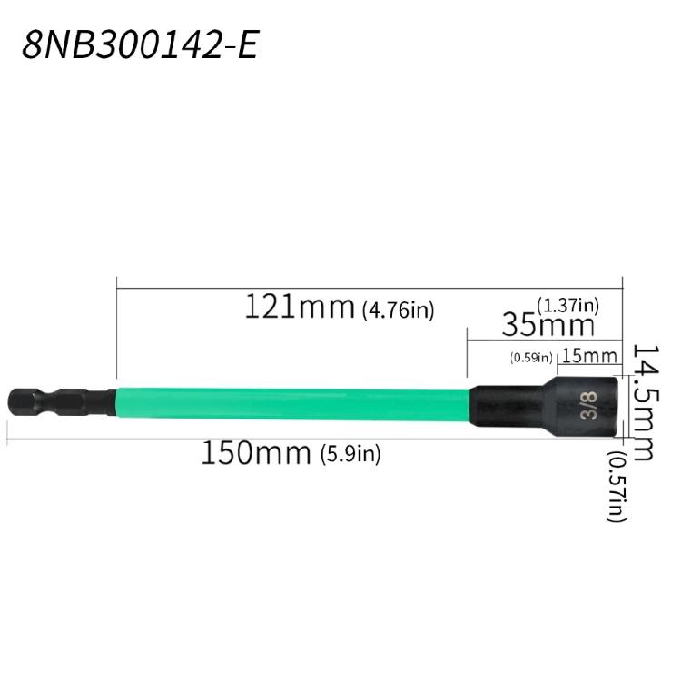 Long Hexagonal Socket Adapters Hexagonal Nut Driver for Enhancing Torque Transmission in DIY Projects and Machine Repairs
