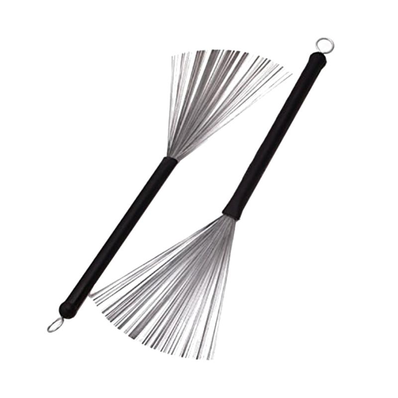 2Pcs Nylon Drum Brushes Drum Stick Brushes Percussion Drum Brush Stick for Jazzes Acoustic Playing Music Lover