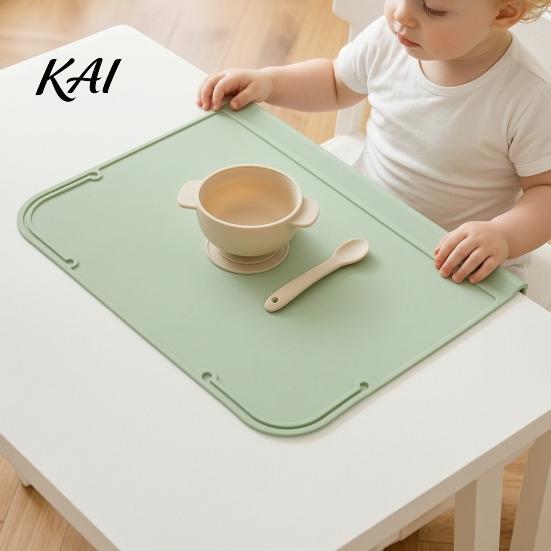 Portable Waterproof Craft Mat Silicone Placemat for Toddlers, Non-Slip Food Grade Baby Eating Mat, Temperature Resistant Dining Table with Safety